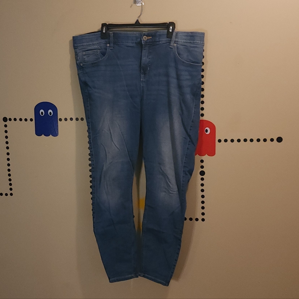 Lane Bryant Blue Ankle Jeans Stretch Denim Plus Size